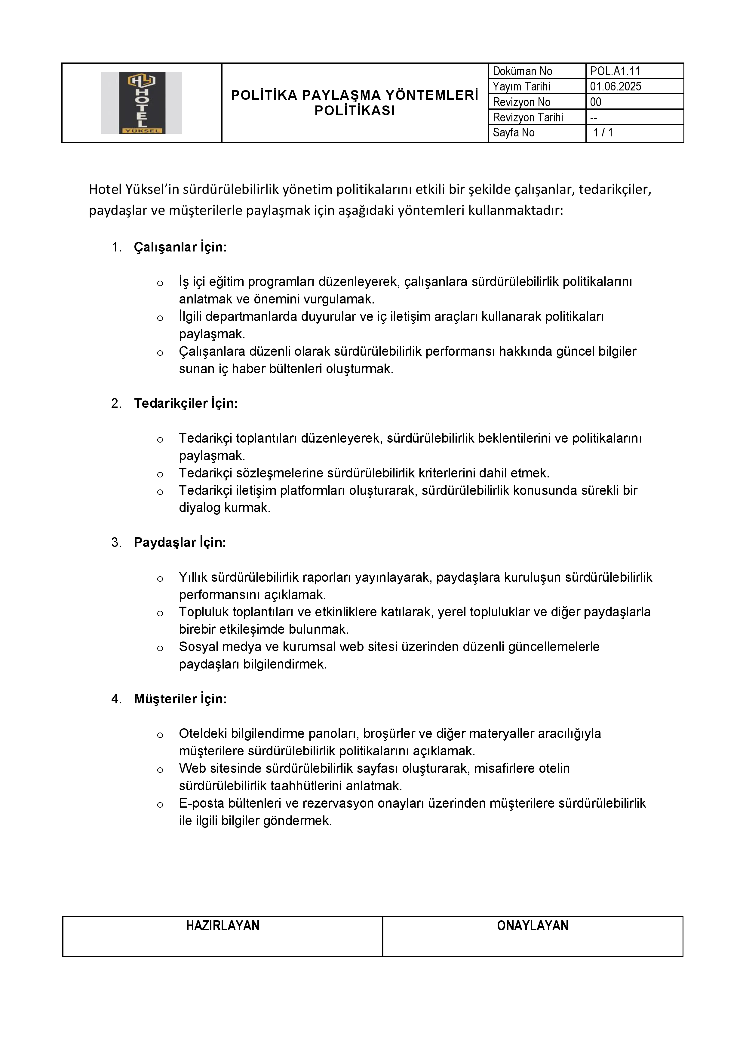 POLİTİKA PAYLAŞMA YÖNTEMLERİ POLİTİKASI